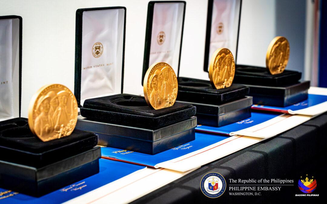 Philippine Embassy and FILVETREP Award Congressional Gold Medals to Families of Filipino WWII Veterans